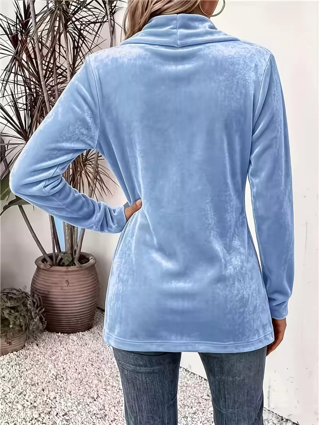 Elegant Velvet Open-Front Outerwear