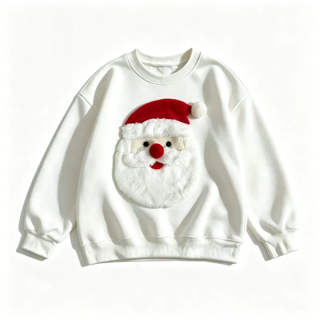 Family Christmas Santa Claus Long-Sleeve Pullover Sweatshirt