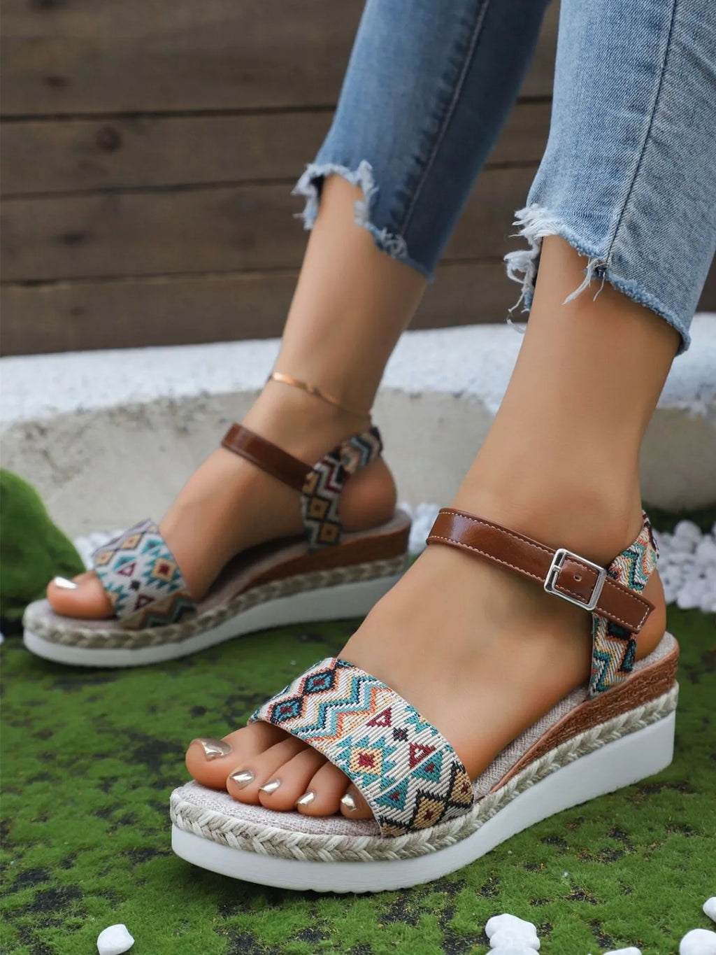 Open Toe Platform Wedge Sandals