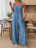 Spaghetti Strap Wide Leg Jumpsuit