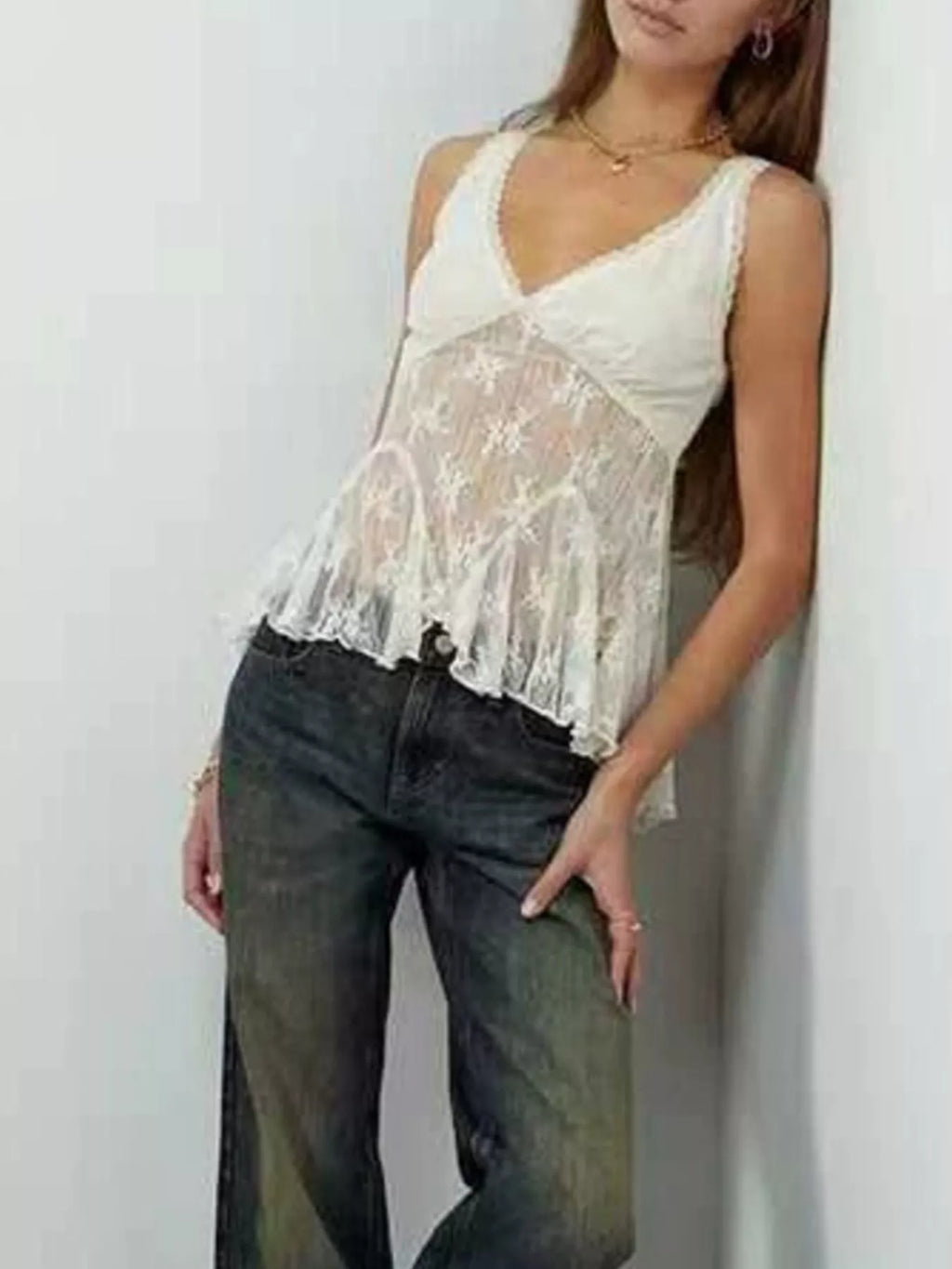 Lace V-Neck Tank