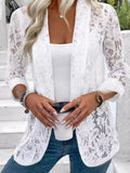 Lace Open-Front Outerwear