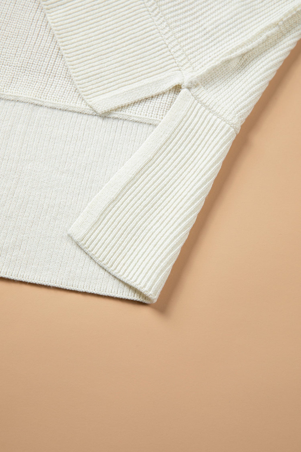 Beige Drop Shoulder Game Day Letter Print Pullover Sweater