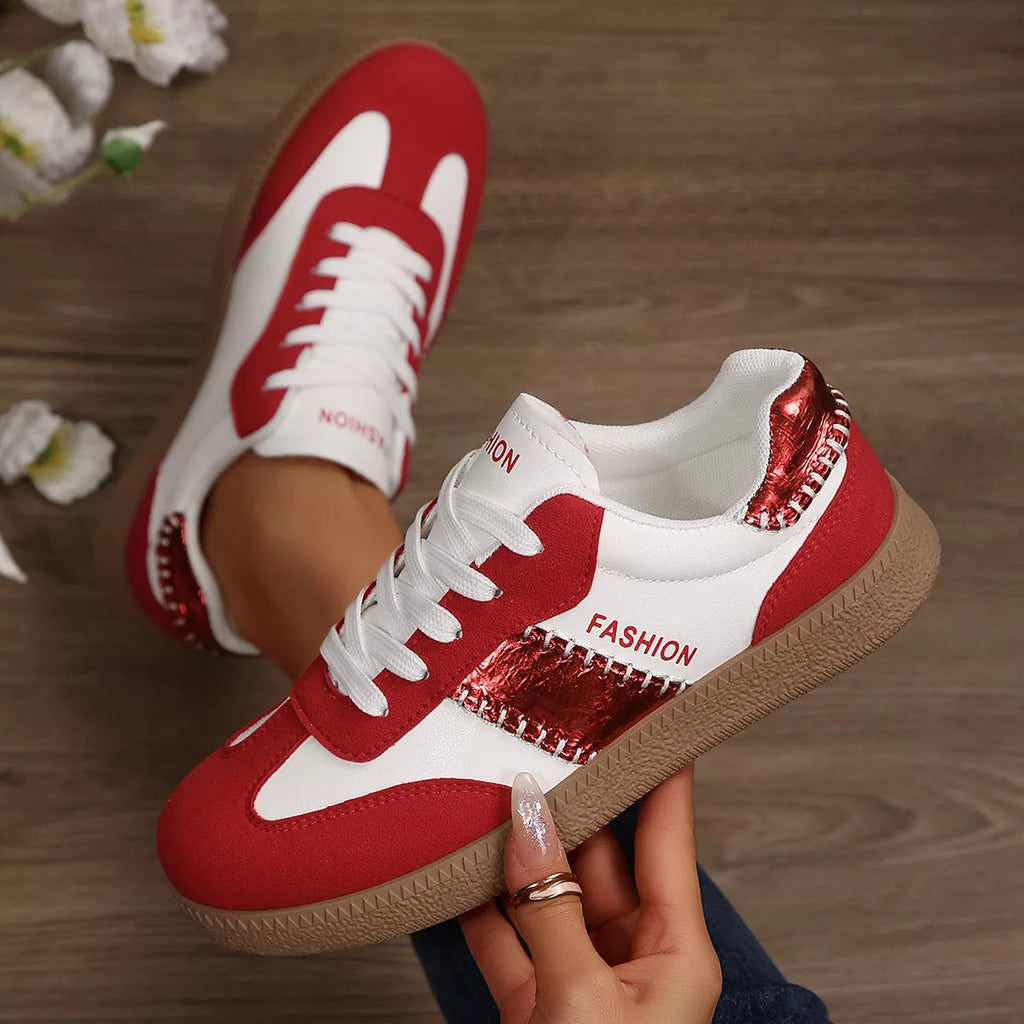 Lace-Up Flats Sneakers