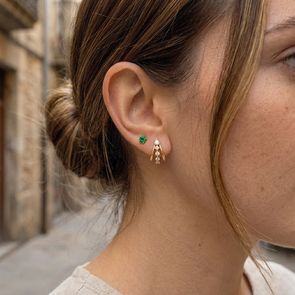 Zircon C Hoop Earrings Collection