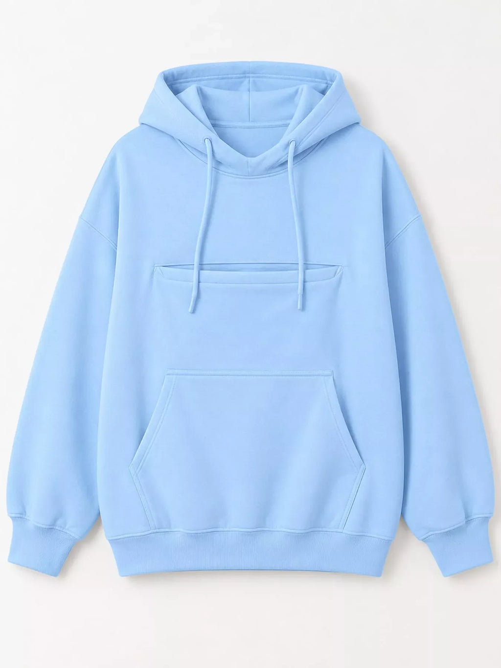 Full Size Cat Pouch Drawstring Hoodie Plus Size