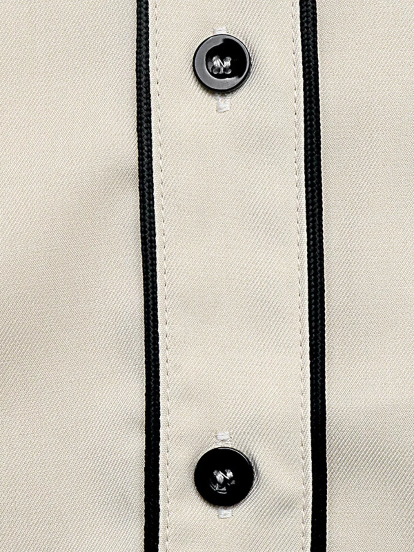 Contrast Trim Long Sleeve Shirt