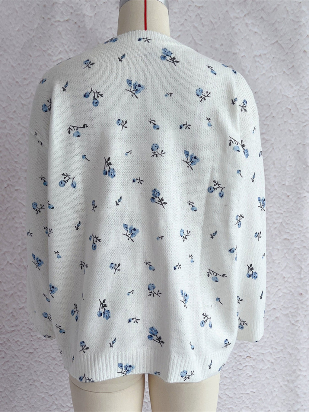 Floral Dropped Shoulder Oversized Sweater