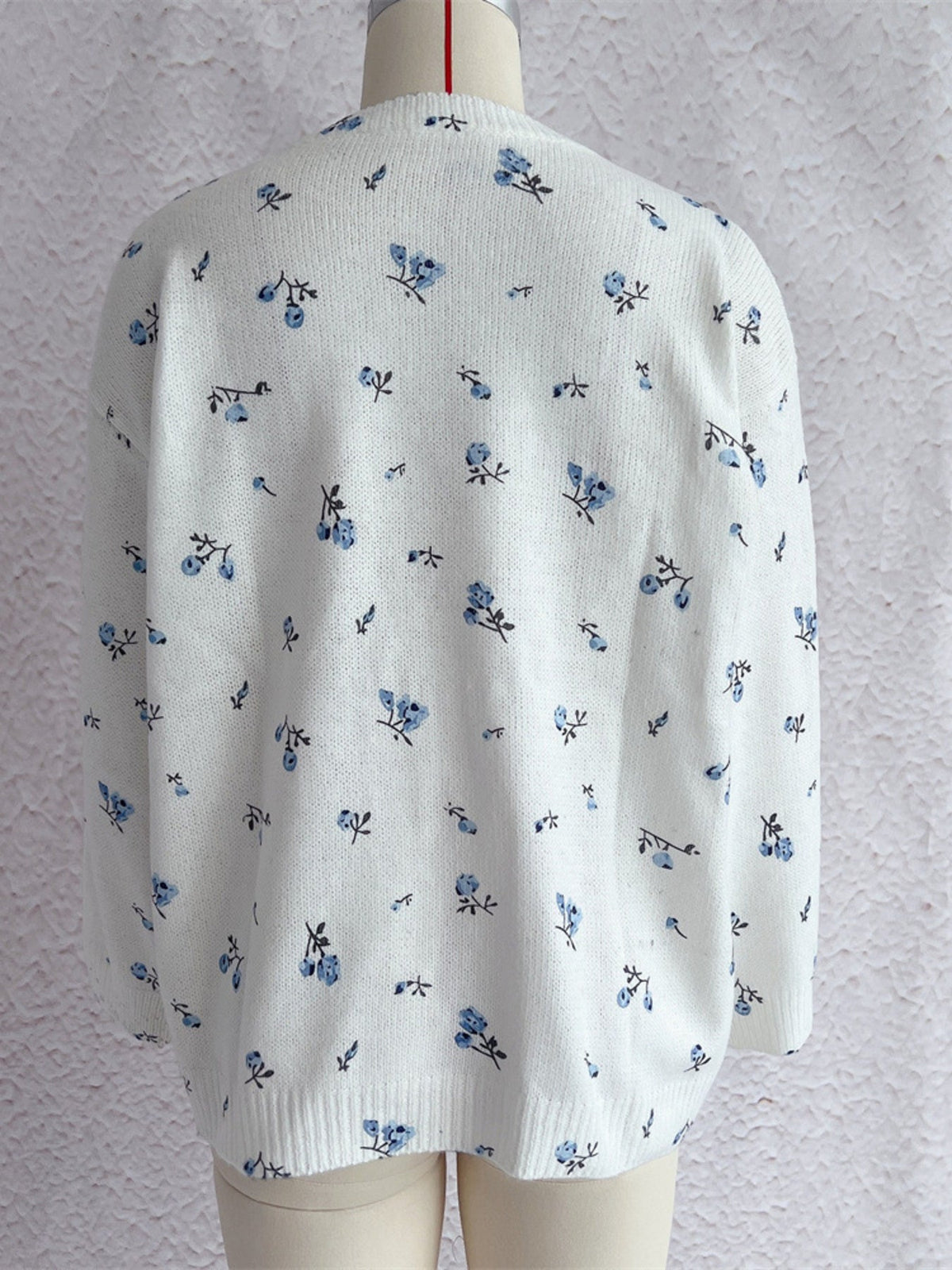 Floral Dropped Shoulder Oversized Sweater