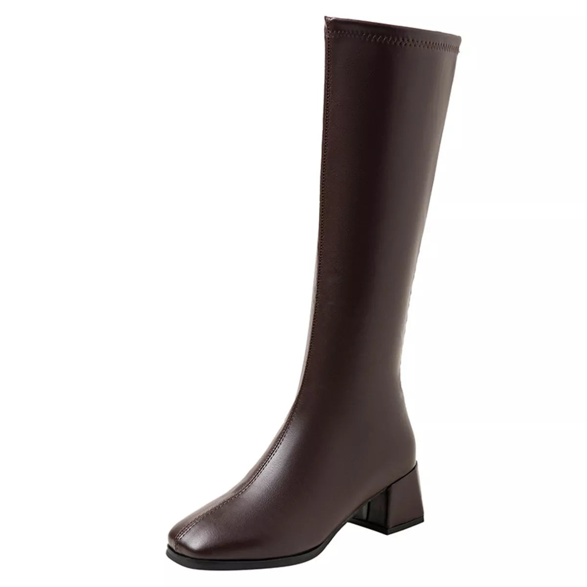 Square Toe Block Heels Boots