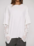 Layered Lace-Sleeve T-Shirt