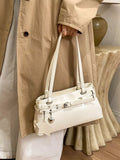 Buckle Decor Shoulder Bag