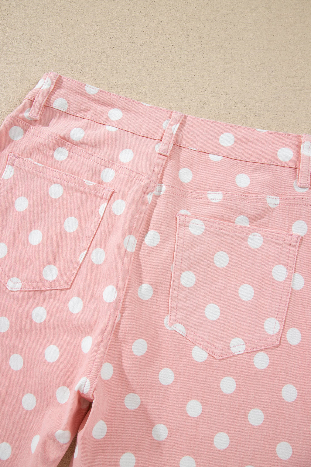 Sky Blue Polka Dot Casual Slim Fit Jeans