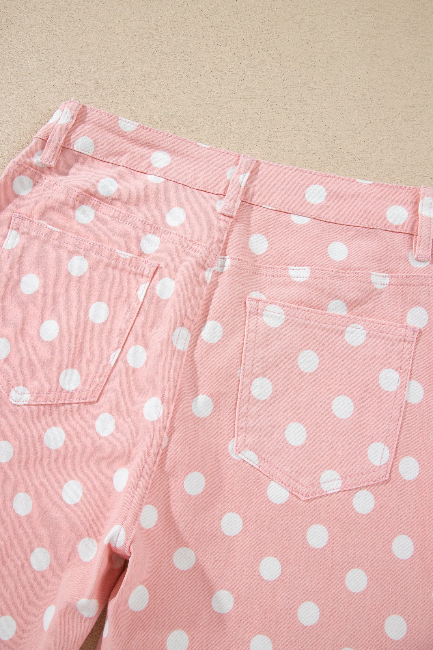 Sky Blue Polka Dot Casual Slim Fit Jeans