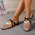 Hollow-Out Studded Slip-Ons