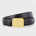 Leather Belt with Gold Buckle