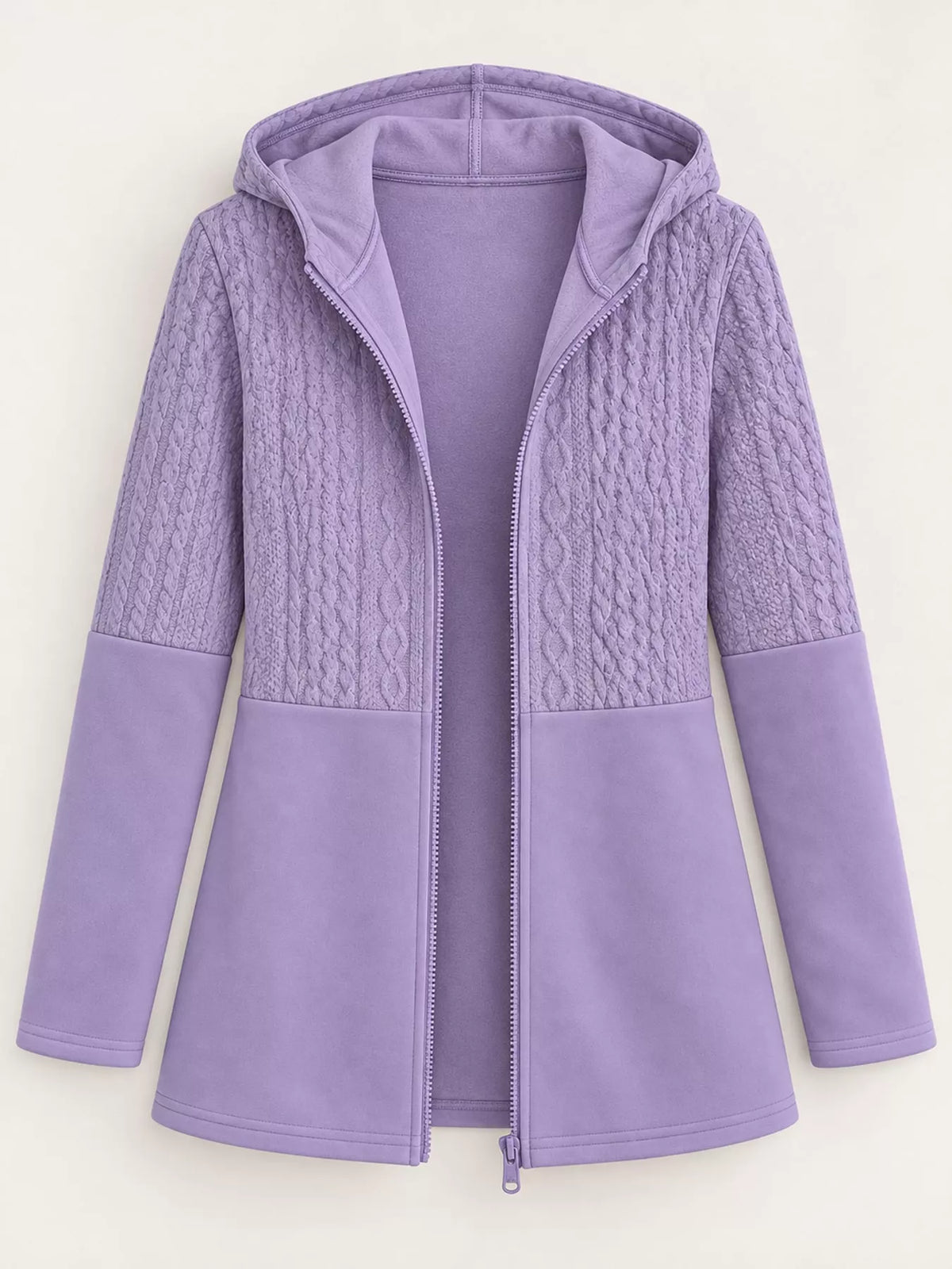 Full Size Hooded Zip-Up Jacket Plus Size