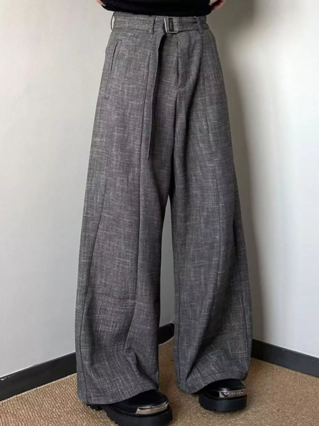 Men's Plus Size Belt Relaxed Fit Pants