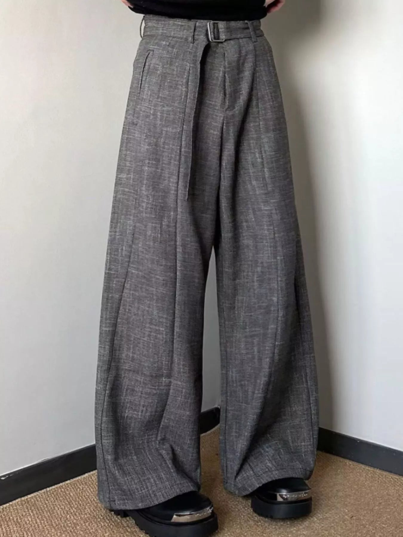 Men's Plus Size Belt Relaxed Fit Pants