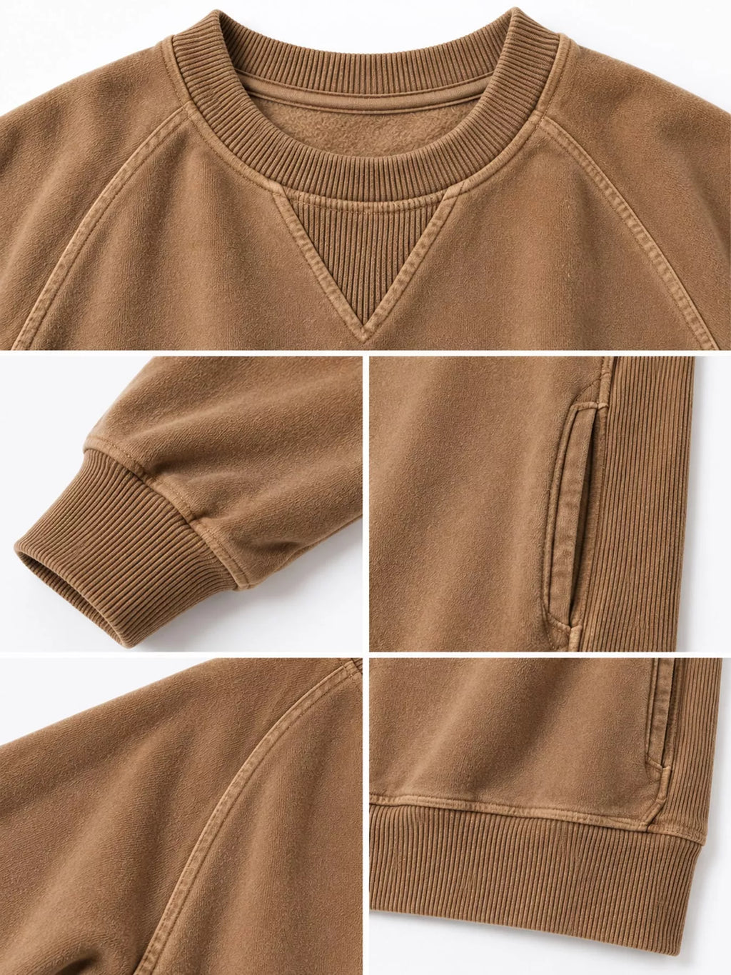Crew Neck Raglan Sleeve Sweatshirt