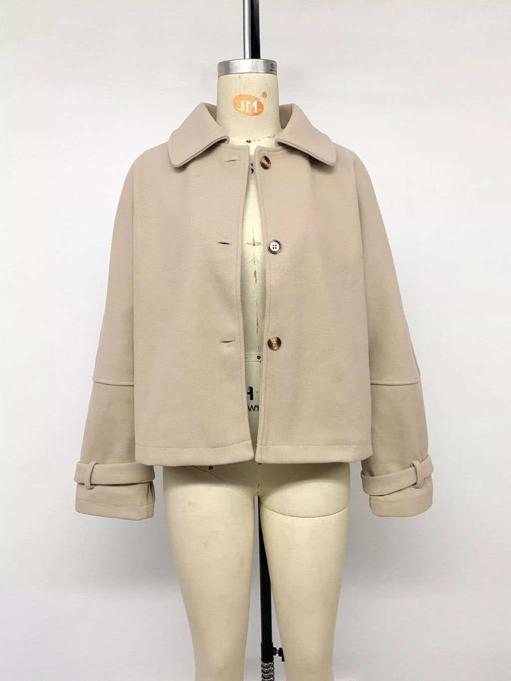 Collared Neck Button Up Jacket