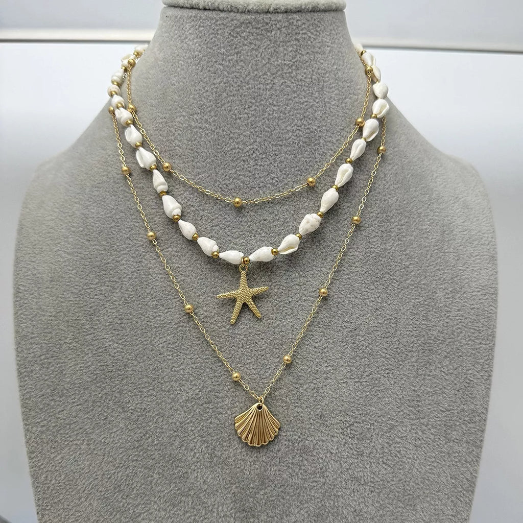 Bohemian Seashell Layered Necklace
