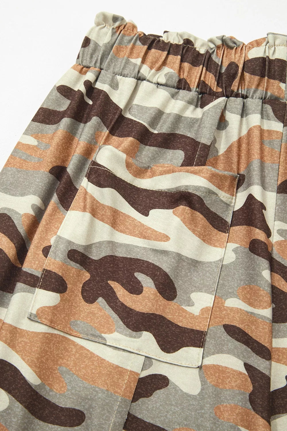 Camouflage Printed Drawstring Elastic Waist Jogger Pants