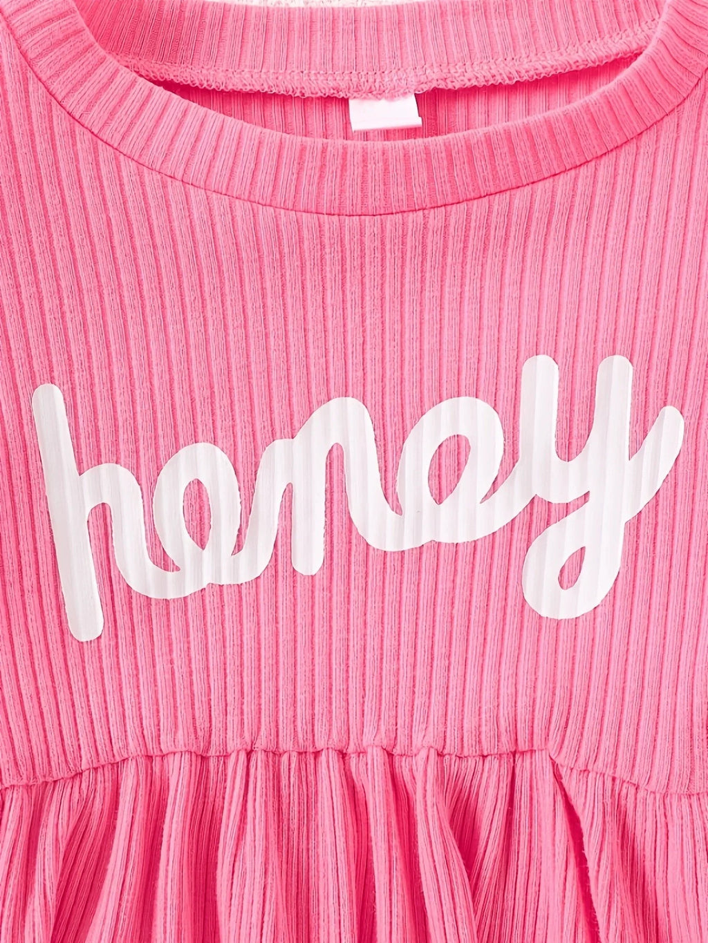 Children's Honey Bubble Texture Sleeve Dress