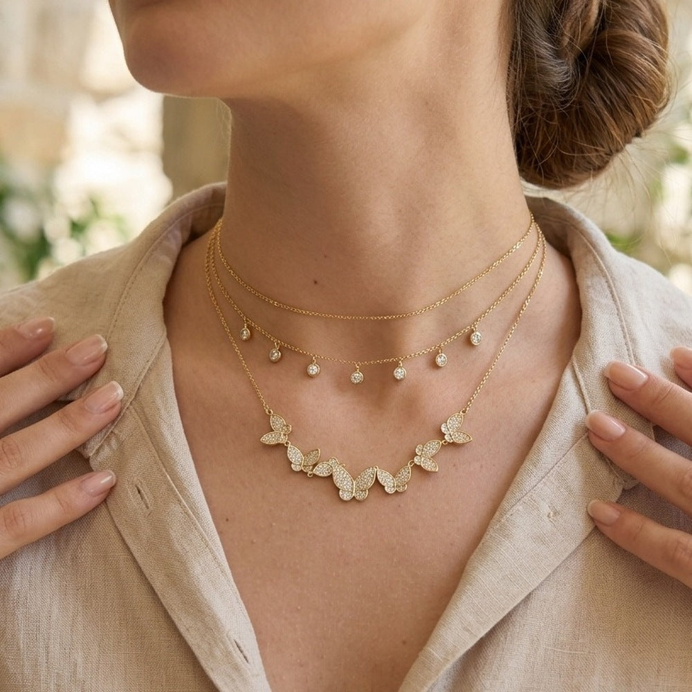 Butterfly Zircon Necklace