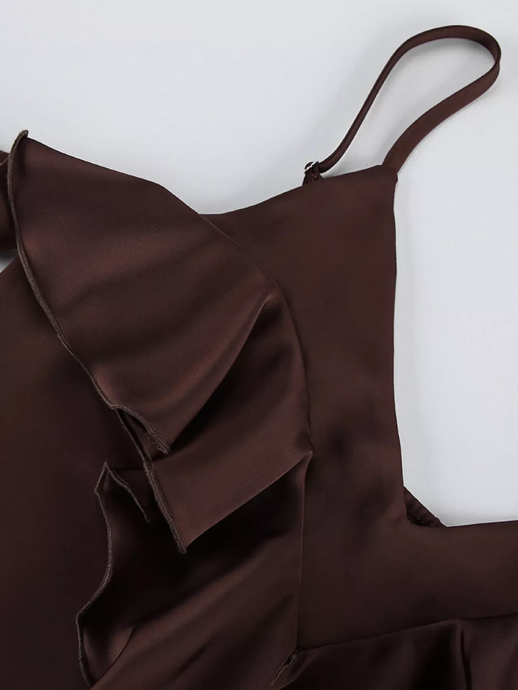 Ruffle V-Neck Cami and Wide-Leg Pants Two-Piece Set