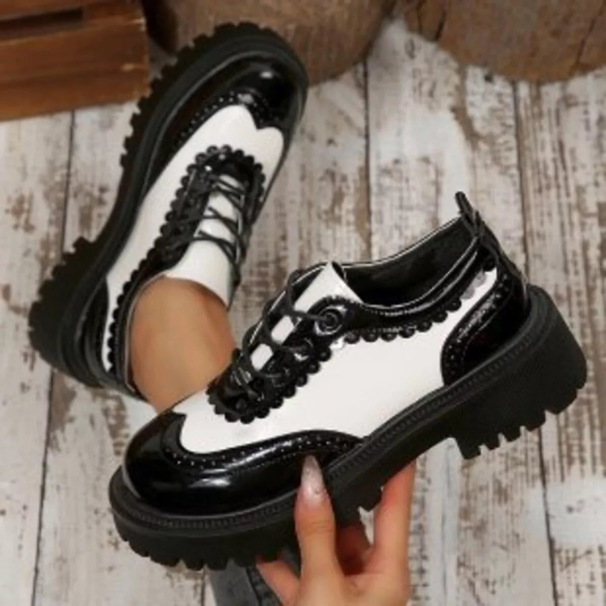 Round Toe Platform Loafers