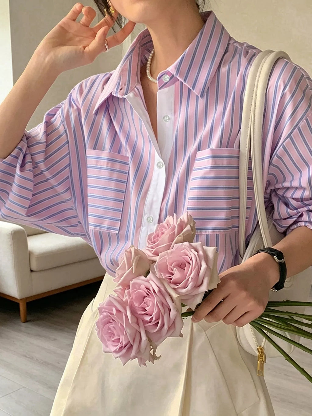 Striped Button-Down Shirt