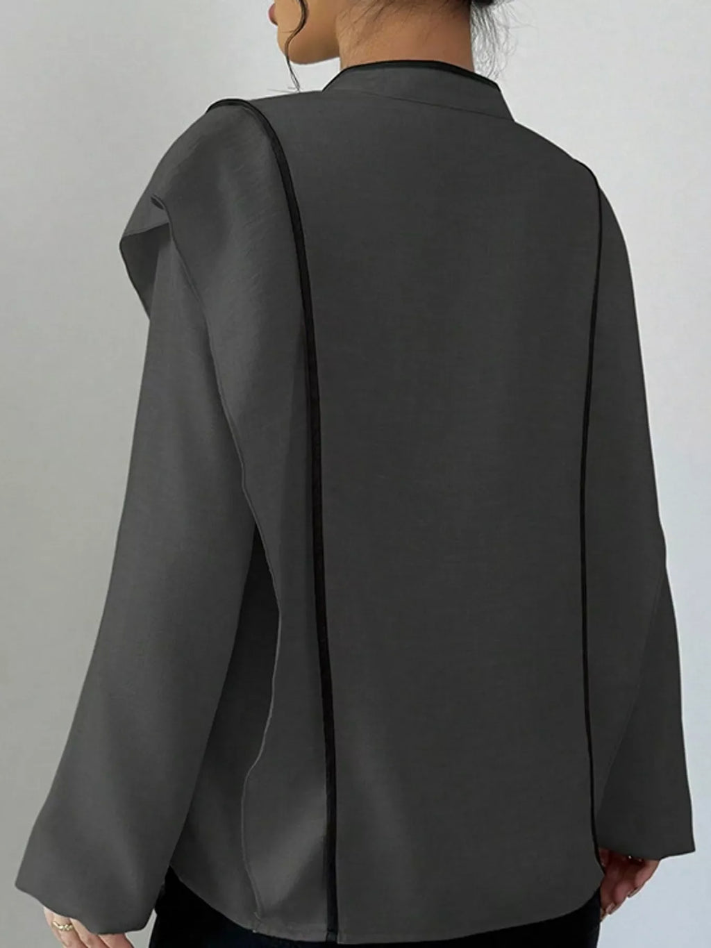 Chinese-Style Mandarin Collar Blouse