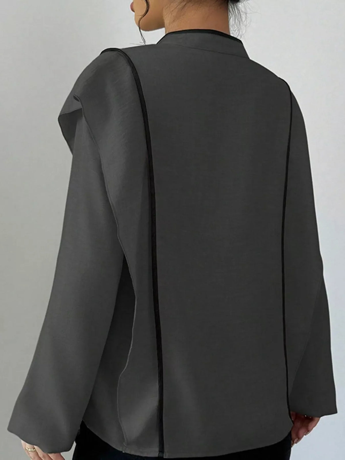 Chinese-Style Mandarin Collar Blouse