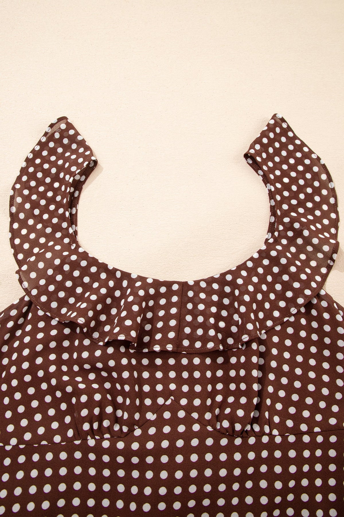 Polka Dot Backless Ruffle Tiered Maxi Dress
