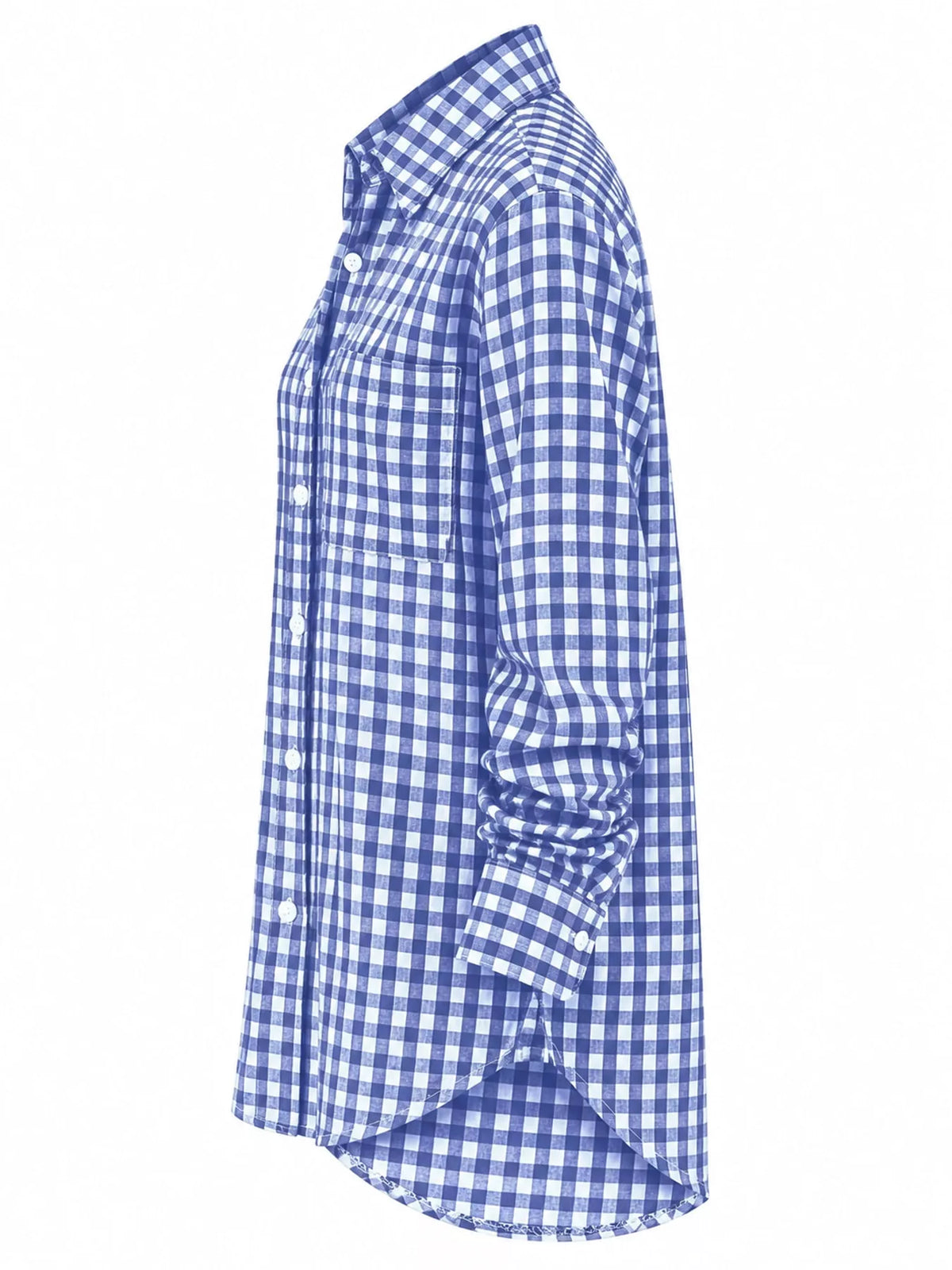 Plus Size Plaid Button-Down Long Sleeve Shirt