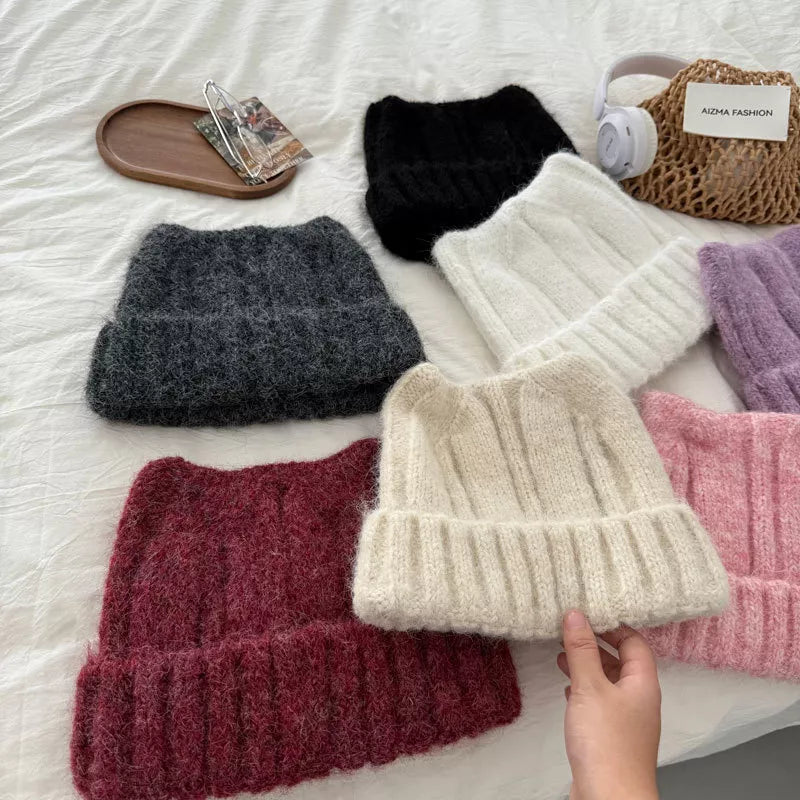 Cute Cat Ear Knitted Beanie Hat