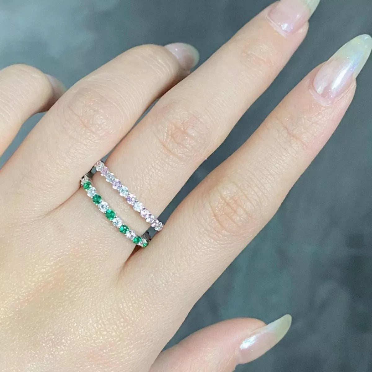 925 Sterling Silver Zircon Ring