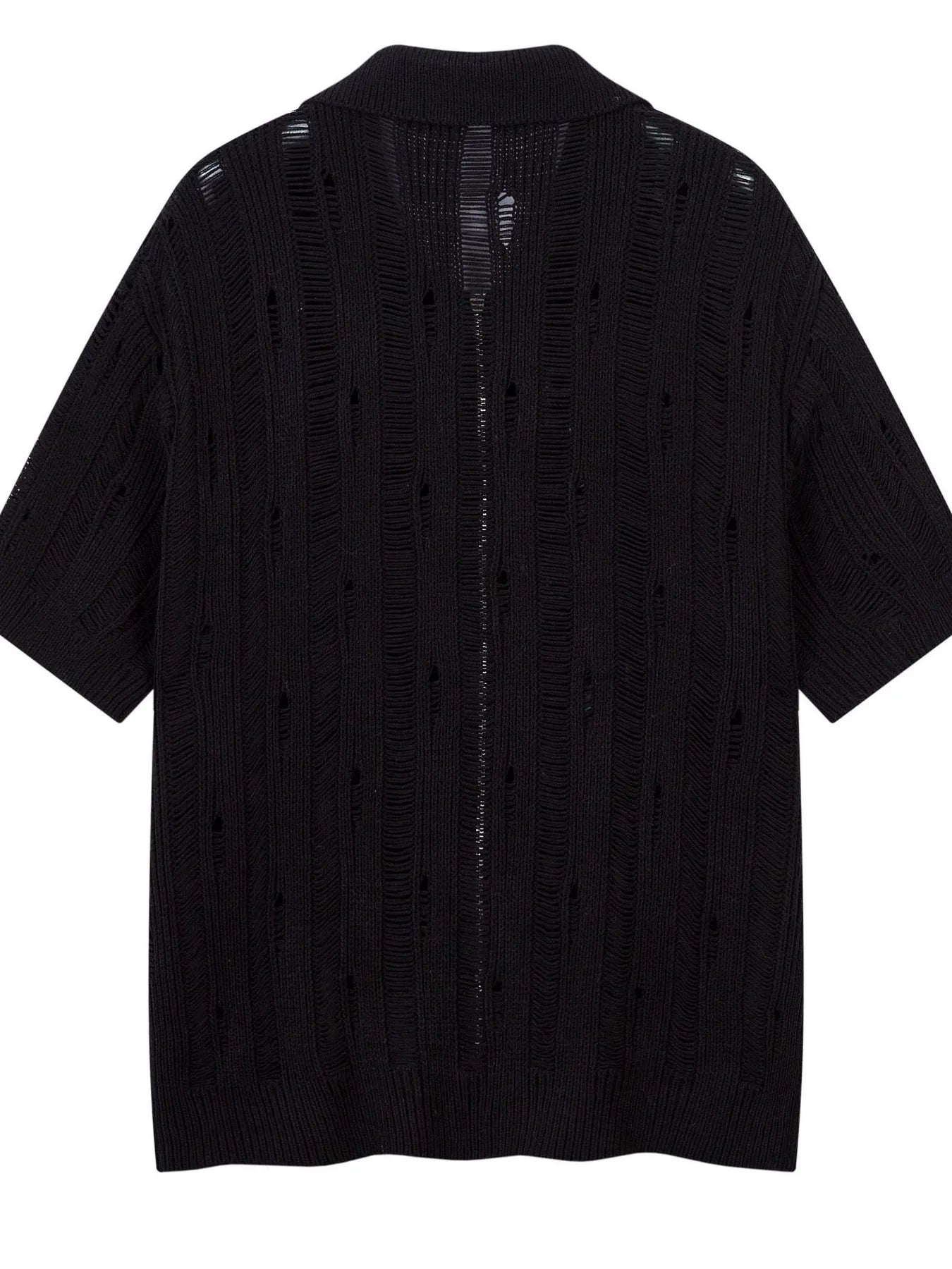 Men's Zip Up Openwork Cardigan