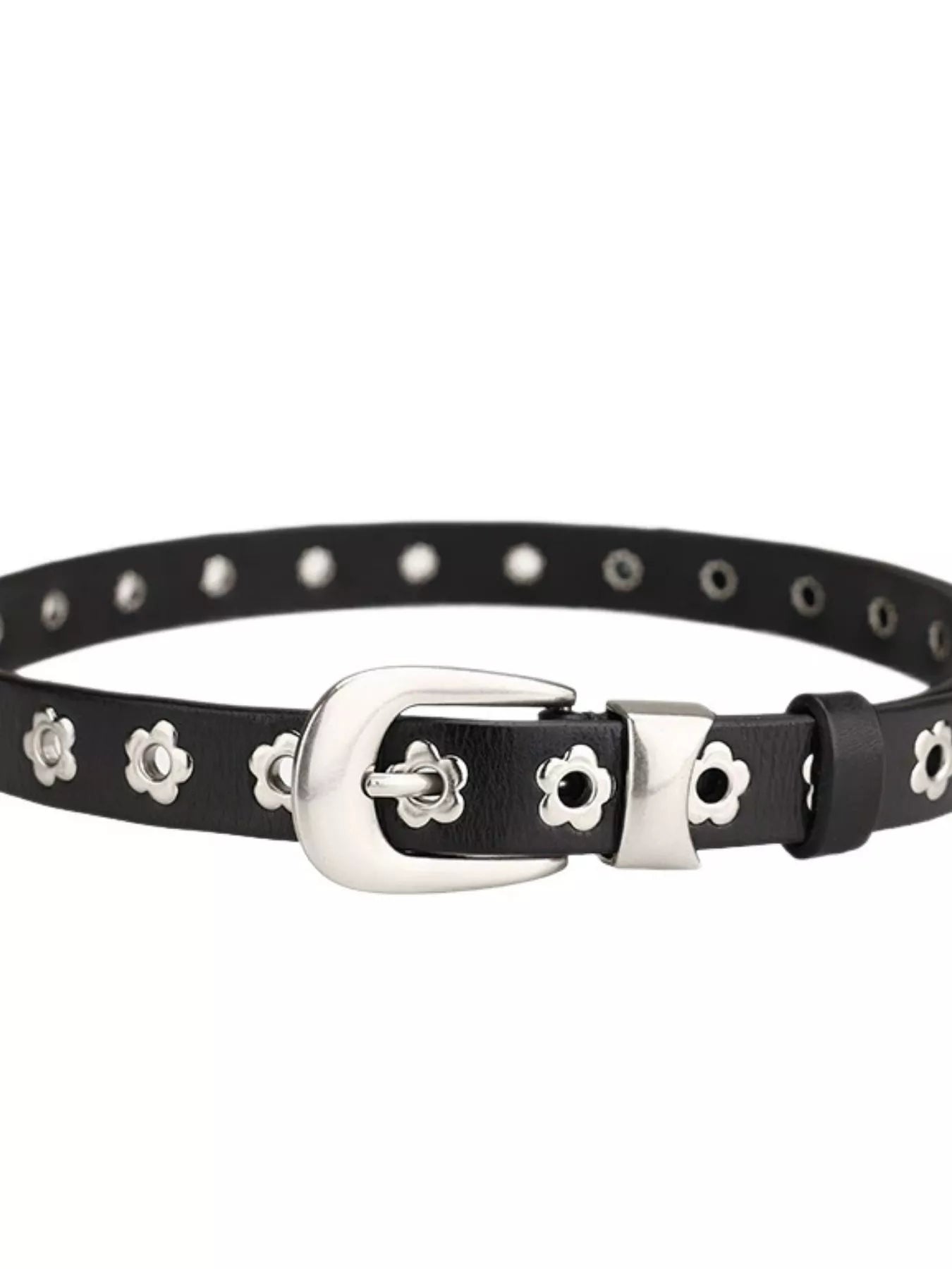 Flower Adjustable Leather Belt