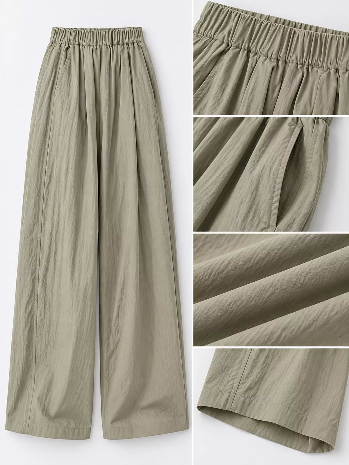 High-Waisted Loose Fit Wide-Leg Casual Pants