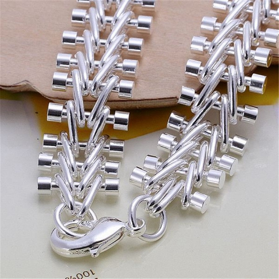Fashionable Copper-plated Fishbone Bracelet For Men And Women