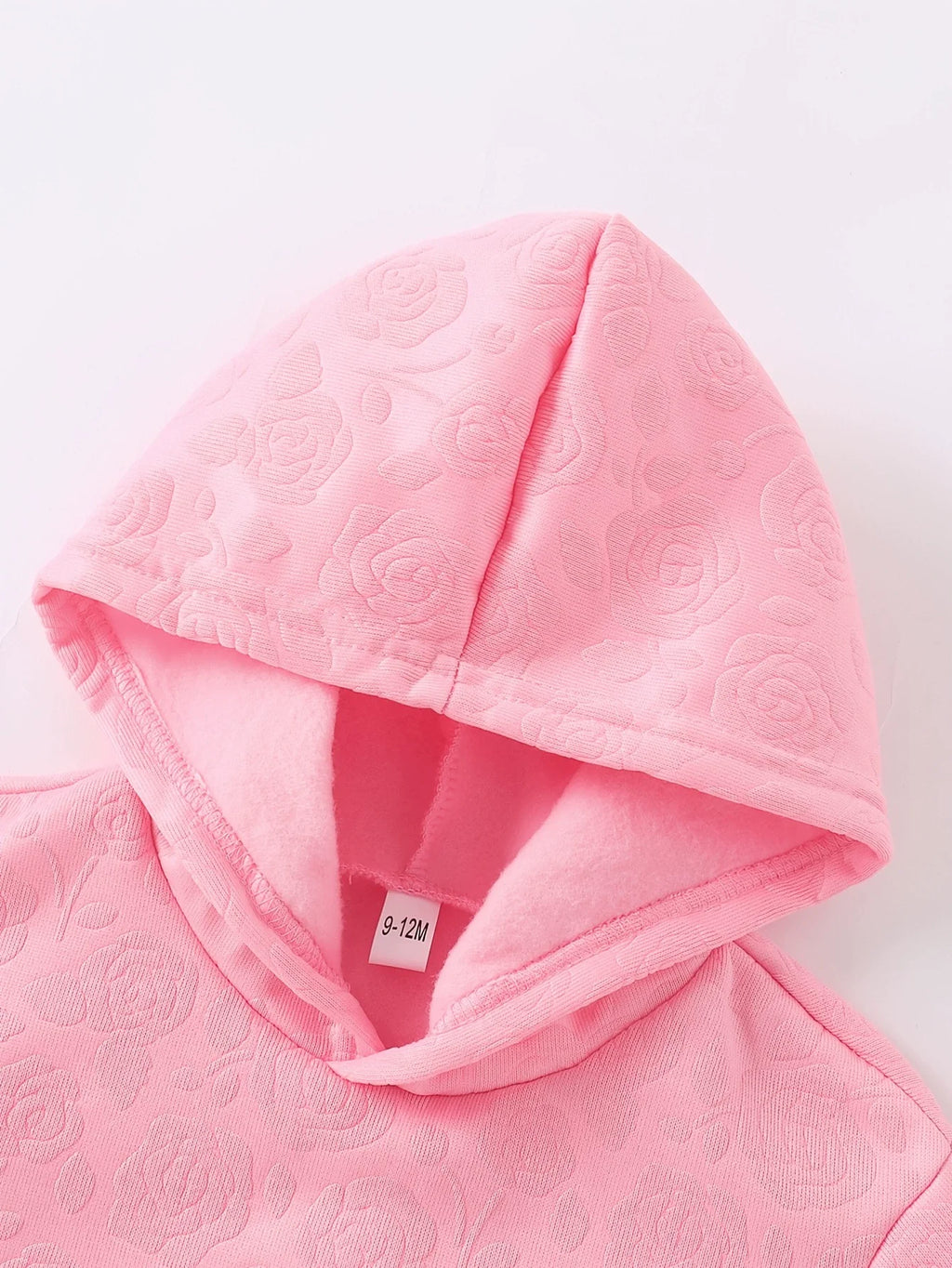 Children's Embossed Floral Hoodie & Pants Set