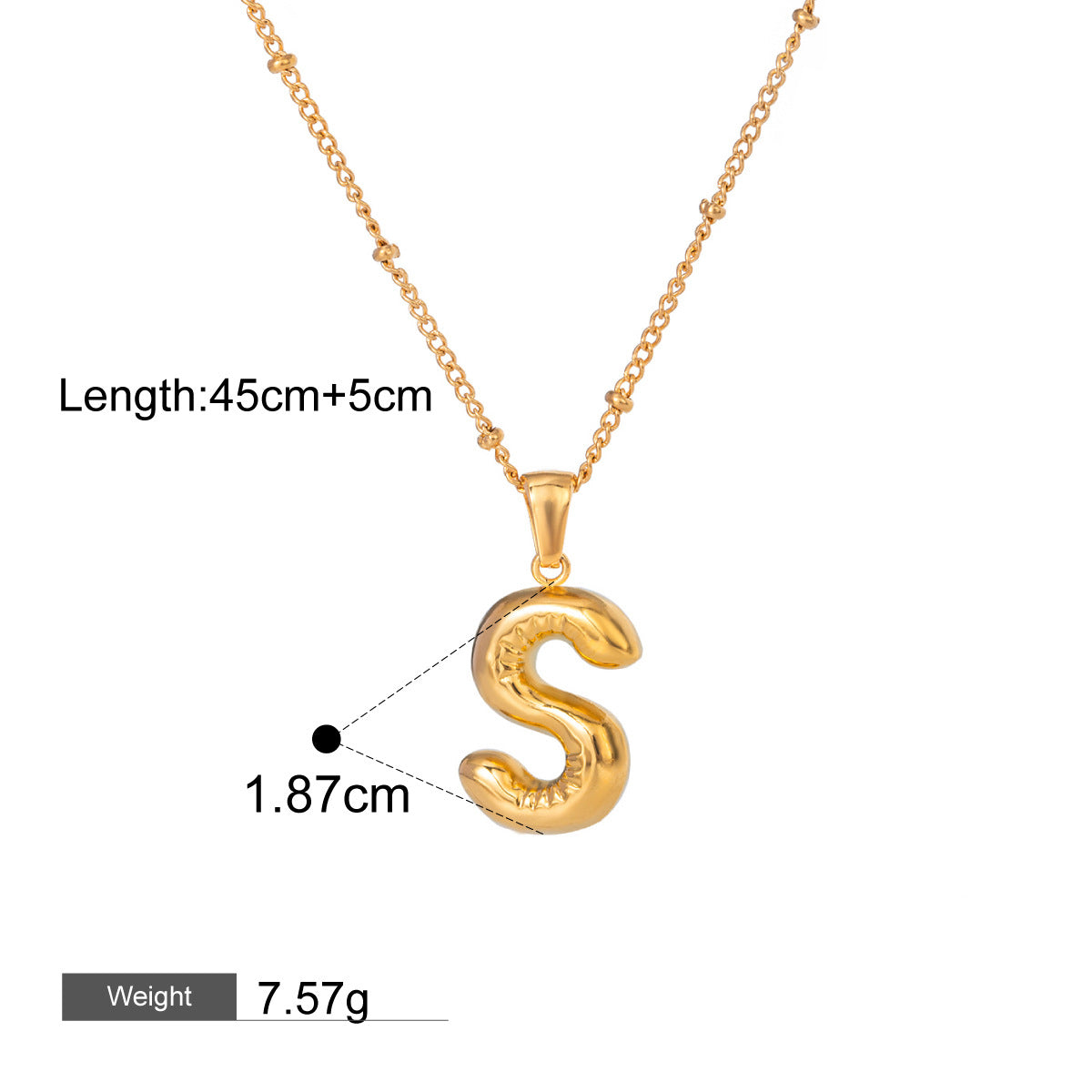 18K gold birthstone with 26 letters design light luxury noble necklace