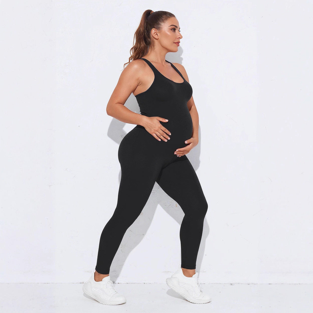 Seamless Knitted Exercise Yoga Clothes Hip Raise Slim Fit Quick-drying Fitness Jumpsuit