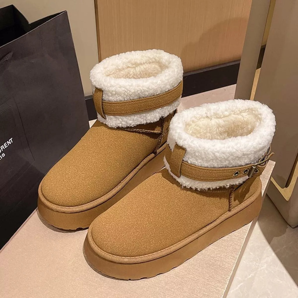 Cozy Plush-Lined Winter Ankle Boots