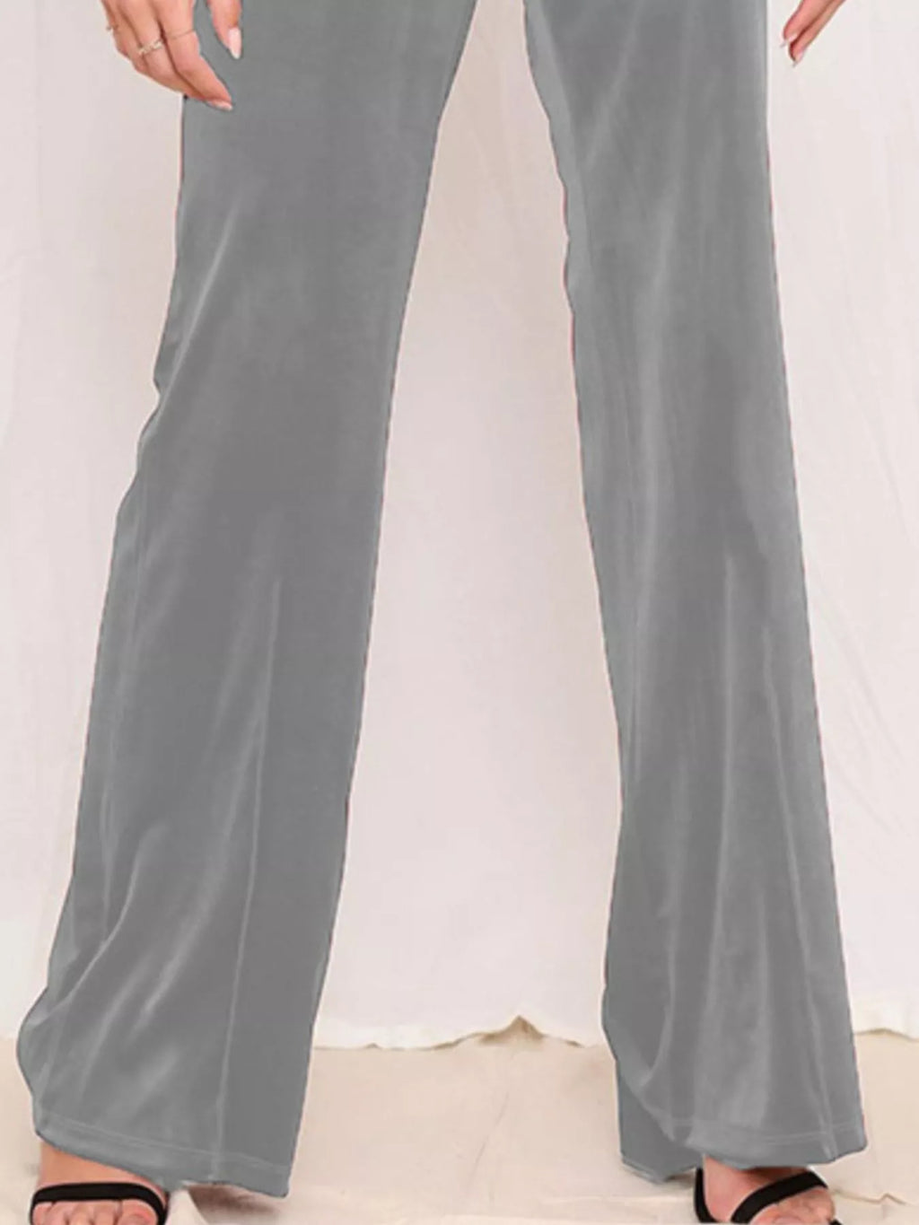 Full Size Velvet Wide Leg Pants Plus Size