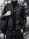 Men's Plus Size Zip Up Long Sleeve Jacket