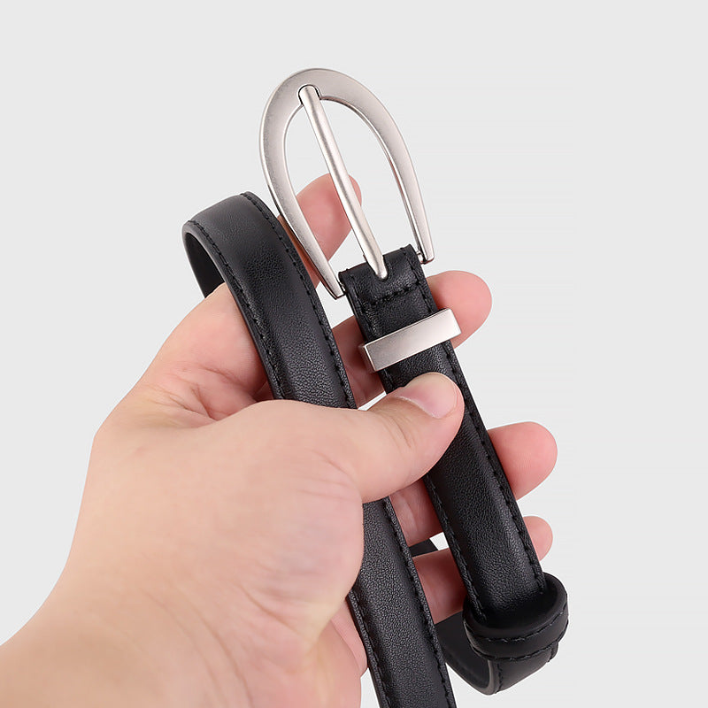 Leather Skinny Belt