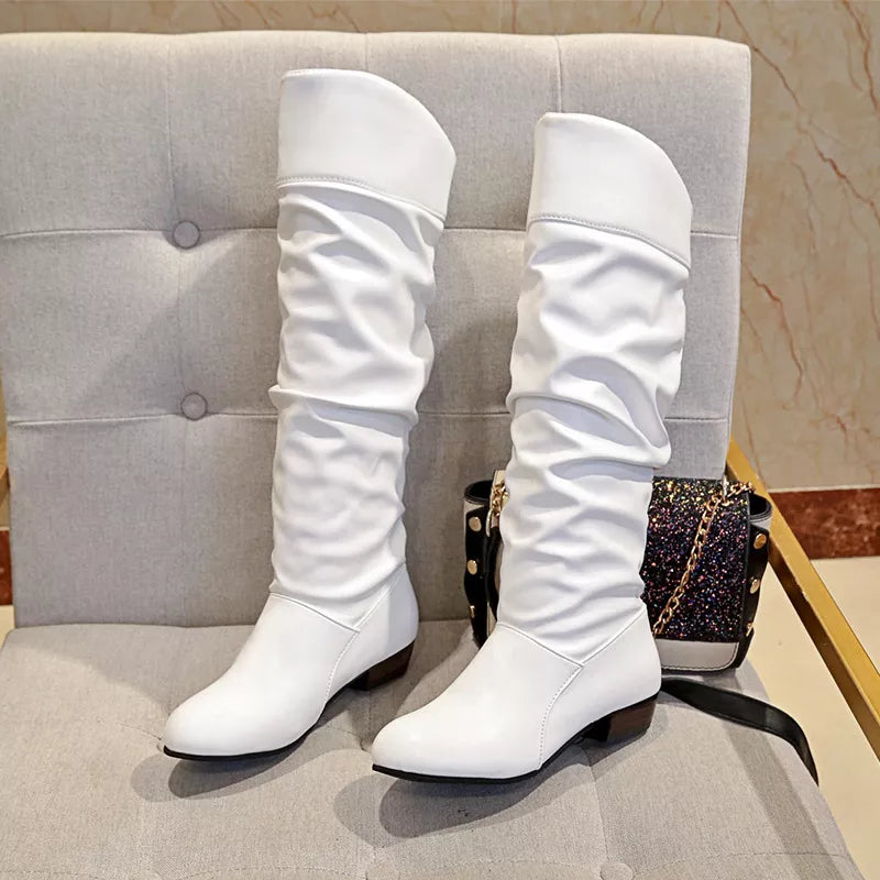 Slouch Block Heel Boots